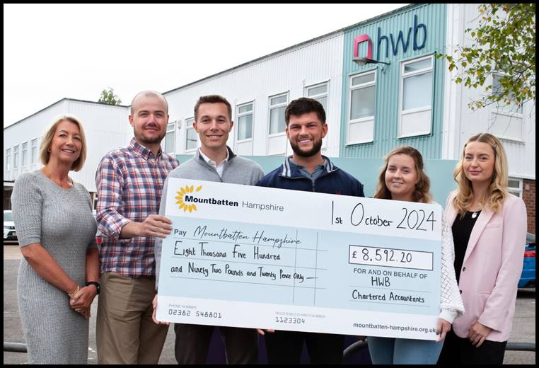 HWB raises over £8.5k for Mountbatten Hampshire